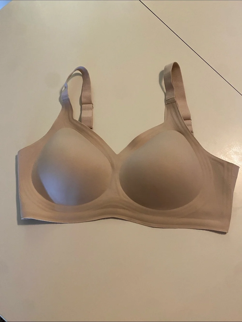 Seamless Nude T-Shirt Bra - Wireless Support Large Padded